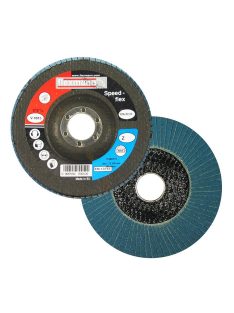   Flexmann Speed-flex lamellás csiszolókorong 125x22,2mm, Z80, kúpos, fém-inox